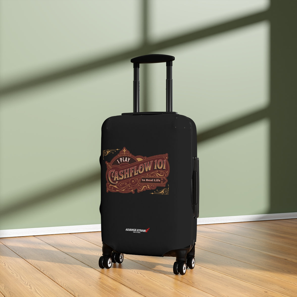I play Cashflow 101 in real life - Luggage Covers Infused with Advance Dynamix Add-A-Tude - Tell the world!