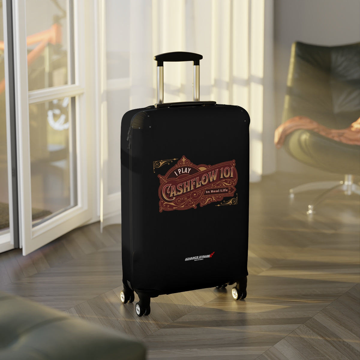 I play Cashflow 101 in real life - Luggage Covers Infused with Advance Dynamix Add-A-Tude - Tell the world!